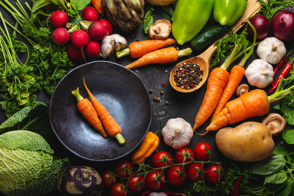 Fresh organic vegetables