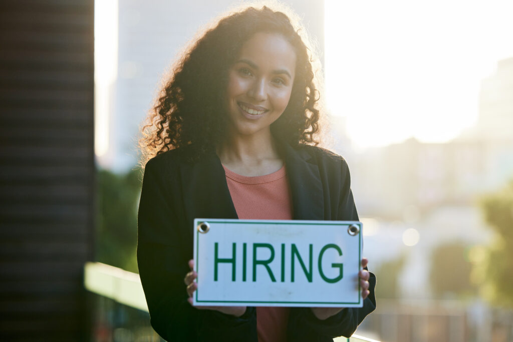 happy-woman-portrait-and-entrepreneur-with-hiring-2023-11-27-05-07-24-utc